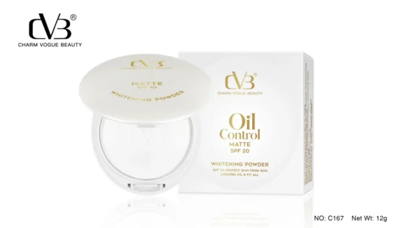CVB OIL CONTROL MATTE SPF 20 WHITENING POWDER ABSORBS OIL & FIT