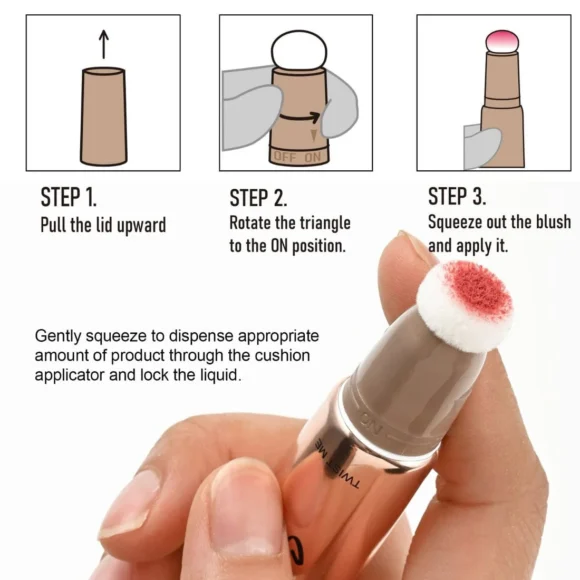 Handaiyan Soft Touch Puff Tube Blush & Highlighter Stick - Image 6