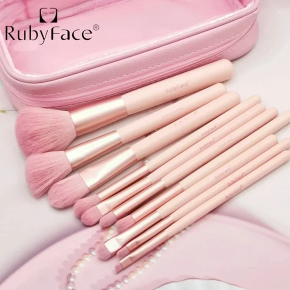 Makeup Brush Set with Cosmetic Bag - Image 5
