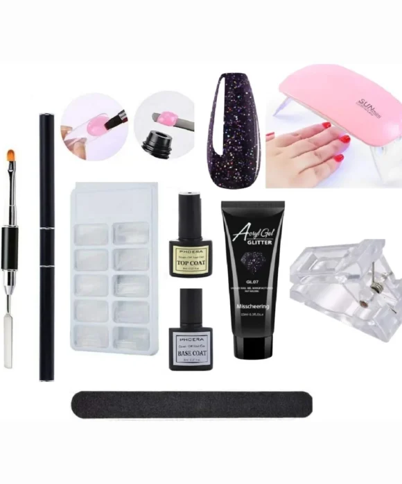 10pc Polygel Kit w/ Glitter Builder Gel – UV/LED Cured (GL-07)
