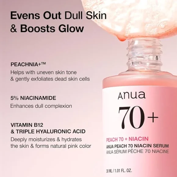 Anua Peach 70 Niacinamide Brightening Serum – 30ml - Image 3