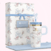 14 OZ - Rosa Beaux Blue Stanley X LoveShackFancy Holiday Quencher | With Original Box Fast Delivery