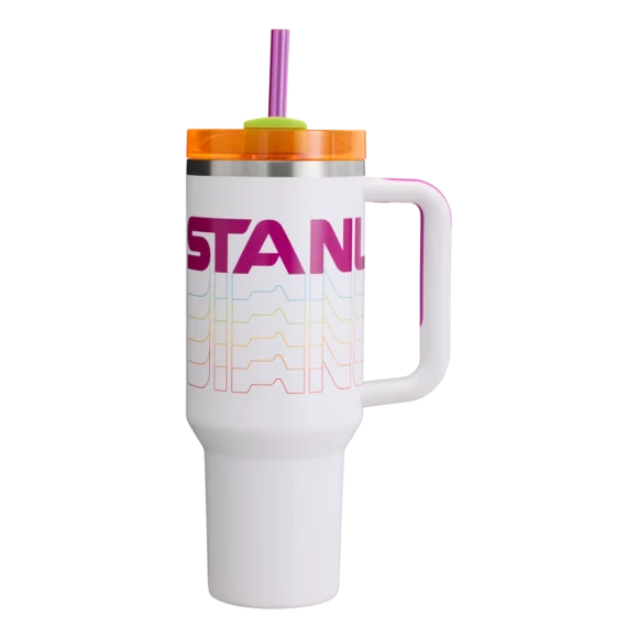 Stanley Quencher H2.0 FlowState™ – White Rainbow Luxe Edition 40oz